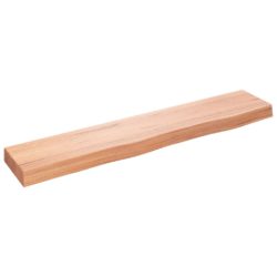 Vegghylle lysebrun 100x20x6 cm behandlet heltre eik