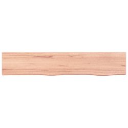 Vegghylle lysebrun 100x20x6 cm behandlet heltre eik