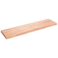 Vegghylle lysebrun 120x30x(2-4) cm behandlet heltre eik