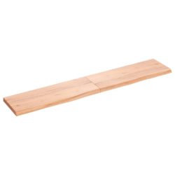 Vegghylle lysebrun 160x30x(2-4) cm behandlet heltre eik