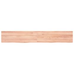 Vegghylle lysebrun 120x30x(2-6) cm behandlet heltre eik