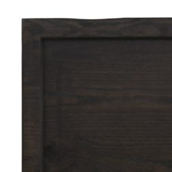 Vegghylle mørkebrun 120x60x(2-6) cm behandlet heltre eik