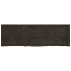 Vegghylle mørkebrun 160x50x(2-6) cm behandlet heltre eik