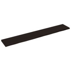 Vegghylle mørkebrun 180x30x(2-4) cm behandlet heltre eik