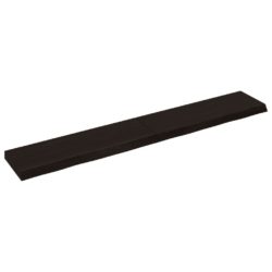 Vegghylle mørkebrun 180x30x(2-6) cm behandlet heltre eik