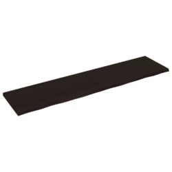 Vegghylle mørkebrun 200x50x(2-4) cm behandlet heltre eik