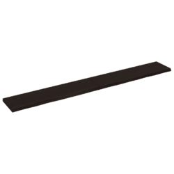 Vegghylle mørkebrun 220x30x(2-4) cm behandlet heltre eik