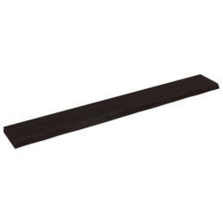 Vegghylle mørkebrun 220x30x(2-6) cm behandlet heltre eik