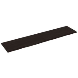 Vegghylle mørkebrun 220x50x(2-4) cm behandlet heltre eik