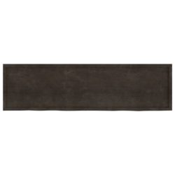 Vegghylle mørkebrun 220x60x(2-4) cm behandlet heltre eik