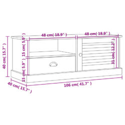 TV-benk VIGO 106x40x40 cm heltre furu