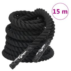 Kamptau svart 15 m 11 kg polyester