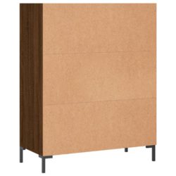 Bokhylle brun eik 69,5×32,5×90 cm konstruert tre