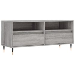 TV-benk grå sonoma 100×34,5×44,5 cm konstruert tre