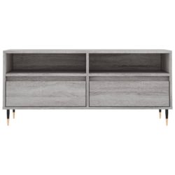 TV-benk grå sonoma 100×34,5×44,5 cm konstruert tre