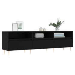 TV-benk svart 150x30x44,5 cm konstruert tre