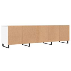 TV-benk hvit 150x30x44,5 cm konstruert tre