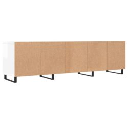 TV-benk høyglans hvit 150x30x44,5 cm konstruert tre