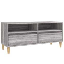 TV-benk grå sonoma 100×34,5×44,5 cm konstruert tre