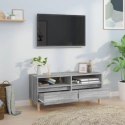 TV-benk grå sonoma 100×34,5×44,5 cm konstruert tre