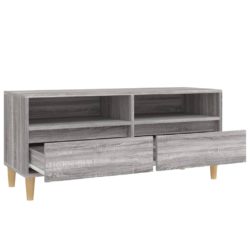 TV-benk grå sonoma 100×34,5×44,5 cm konstruert tre