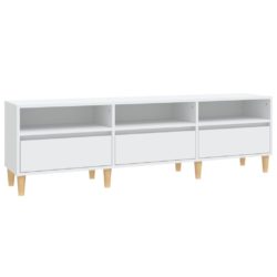 TV-benk hvit 150x30x44,5 cm konstruert tre