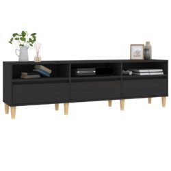 TV-benk svart 150x30x44,5 cm konstruert tre