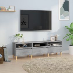 TV-benk betonggrå 150x30x44,5 cm konstruert tre