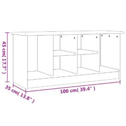 Skobenk ALTA 100x35x45 cm heltre furu