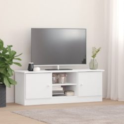 TV-benk ALTA hvit 112x35x41 cm heltre furu