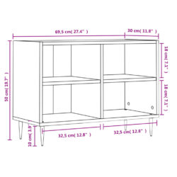 TV-benk sonoma eik 69,5x30x50 cm konstruert tre