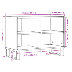 TV-benk sonoma eik 69,5x30x50 cm konstruert tre