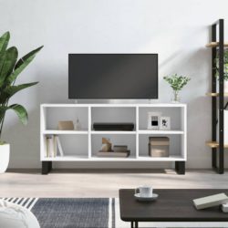 TV-benk hvit 103,5x30x50 cm konstruert tre