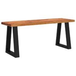 Benk med naturlig kant 110 cm heltre akasie