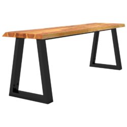 Benk med naturlig kant 140 cm heltre akasie