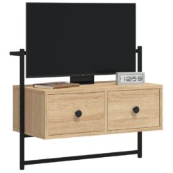 TV-benk veggmontert sonoma eik 60,5x30x51 cm konstruert tre