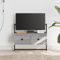 TV-benk veggmontert grå sonoma 60,5x30x51 cm konstruert tre