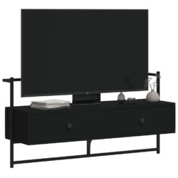 TV-benk veggmontert svart 100,5x30x51 cm konstruert tre