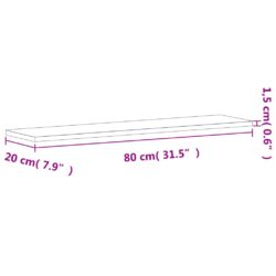 Vegghylle 80x20x1,5 cm heltre bøketre