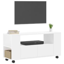 TV-benk hvit 102×34,5×43 cm konstruert tre