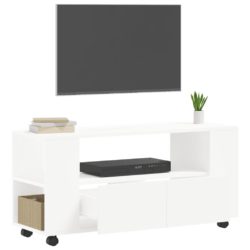 TV-benk hvit 102×34,5×43 cm konstruert tre