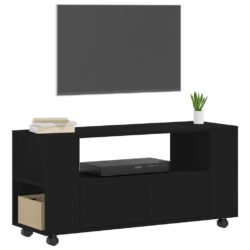 TV-benk svart 102×34,5×43 cm konstruert tre