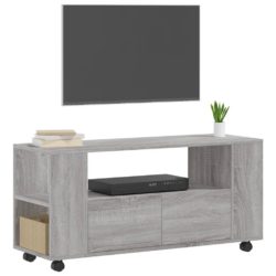 TV-benk grå sonoma 102×34,5×43 cm konstruert tre