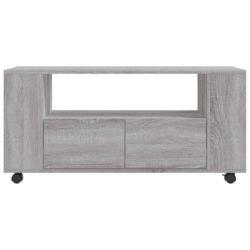 TV-benk grå sonoma 102×34,5×43 cm konstruert tre