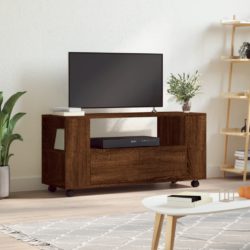 TV-benk brun eik 102×34,5×43 cm konstruert tre