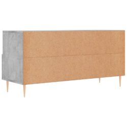 TV-benk betonggrå 120x35x48 cm konstruert tre