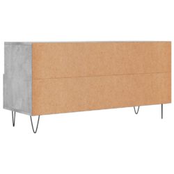 TV-benk betonggrå 120x35x48 cm konstruert tre