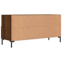 TV-benk brun eik 102x36x50 cm konstruert tre