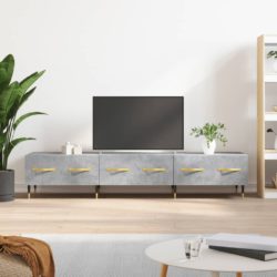 TV-benk betonggrå 150x36x30 cm konstruert tre