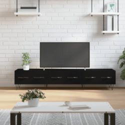 TV-benk svart 150x36x30 cm konstruert tre